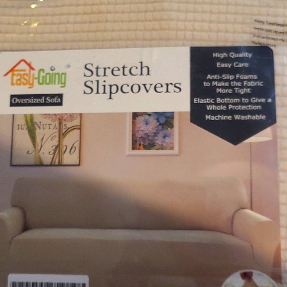 IVORY LOVESEAT STRETCH SLIPCOVER